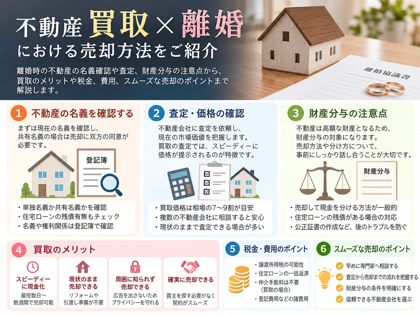 【更新版】不動産の買取は離婚時にどう選ぶ？売却手順と注意点も...の画像