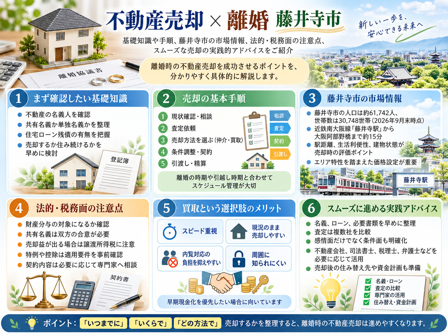 【更新版】不動産売却を離婚時に考える方へ！藤井寺市で役立つ手...の画像