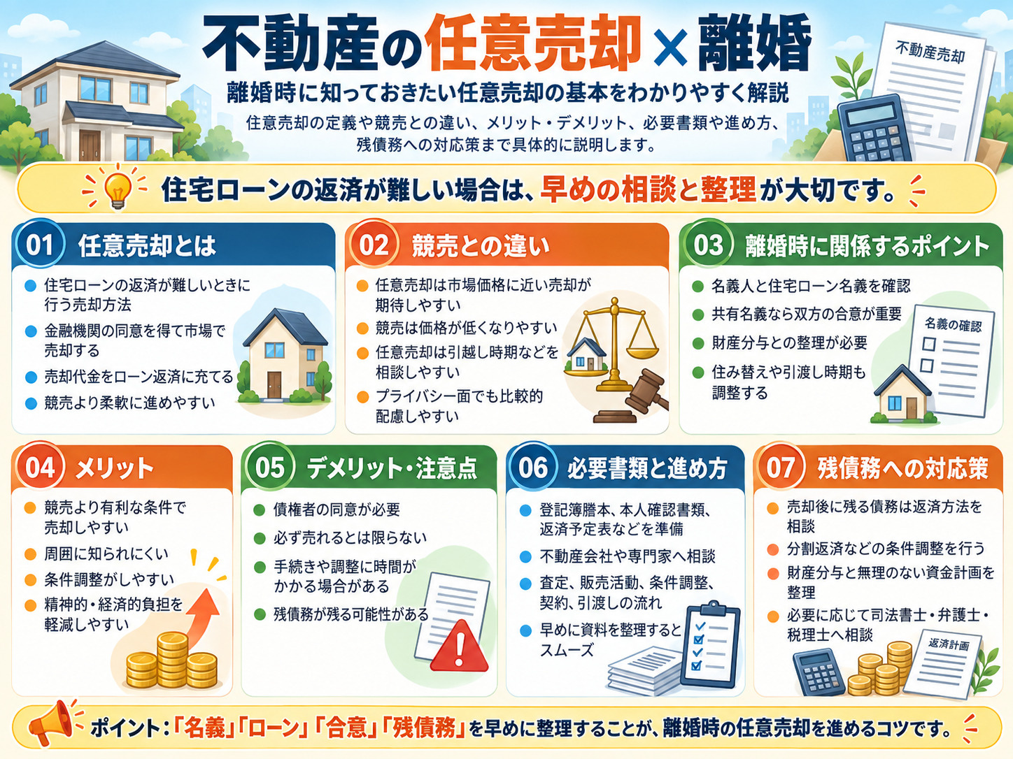 【更新版】不動産の任意売却は離婚時にどう選ぶ？手続きや注意点...の画像