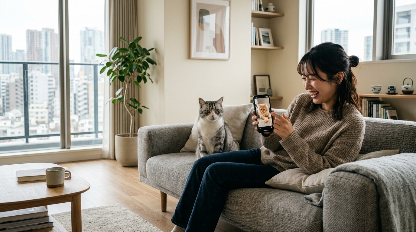 猫のショート動画、今日も何本見ましたか？ その
