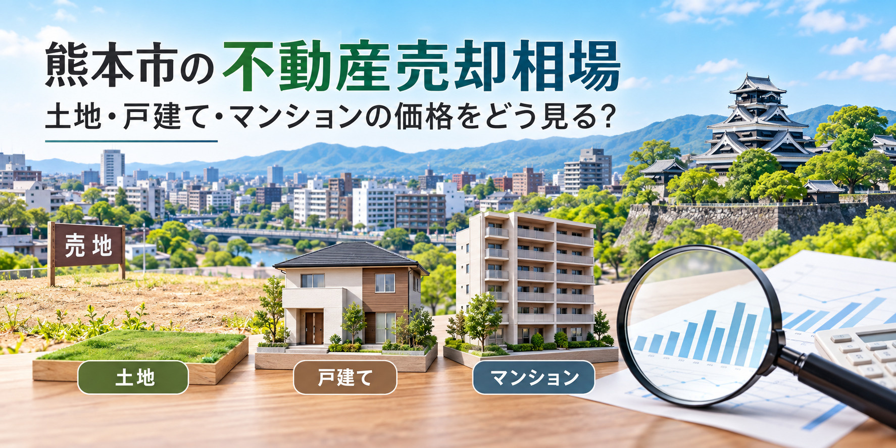 熊本の不動産売却相場　～土地・戸建て・マンションの価格をどう...の画像