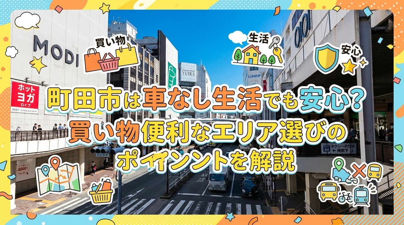 町田市は車なし生活でも安心？買い物便利なエリア選びのポイント...の画像