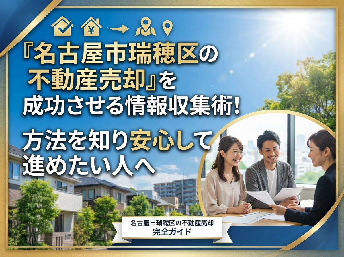 『名古屋市瑞穂区の不動産売却』を成功させる情報収集術！方法を...の画像