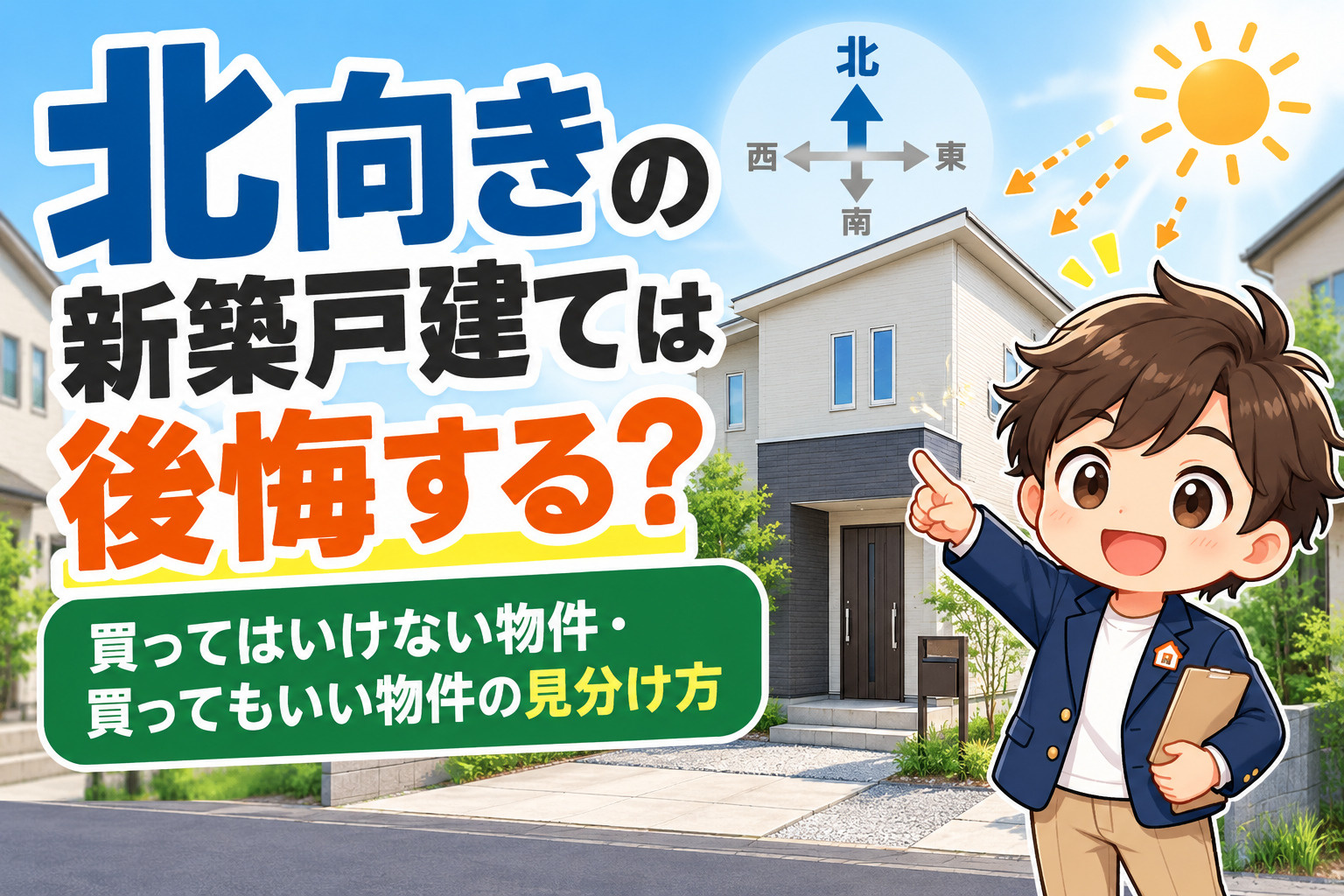 北向きの新築戸建ては後悔する？買ってはいけない物件・買っても...の画像