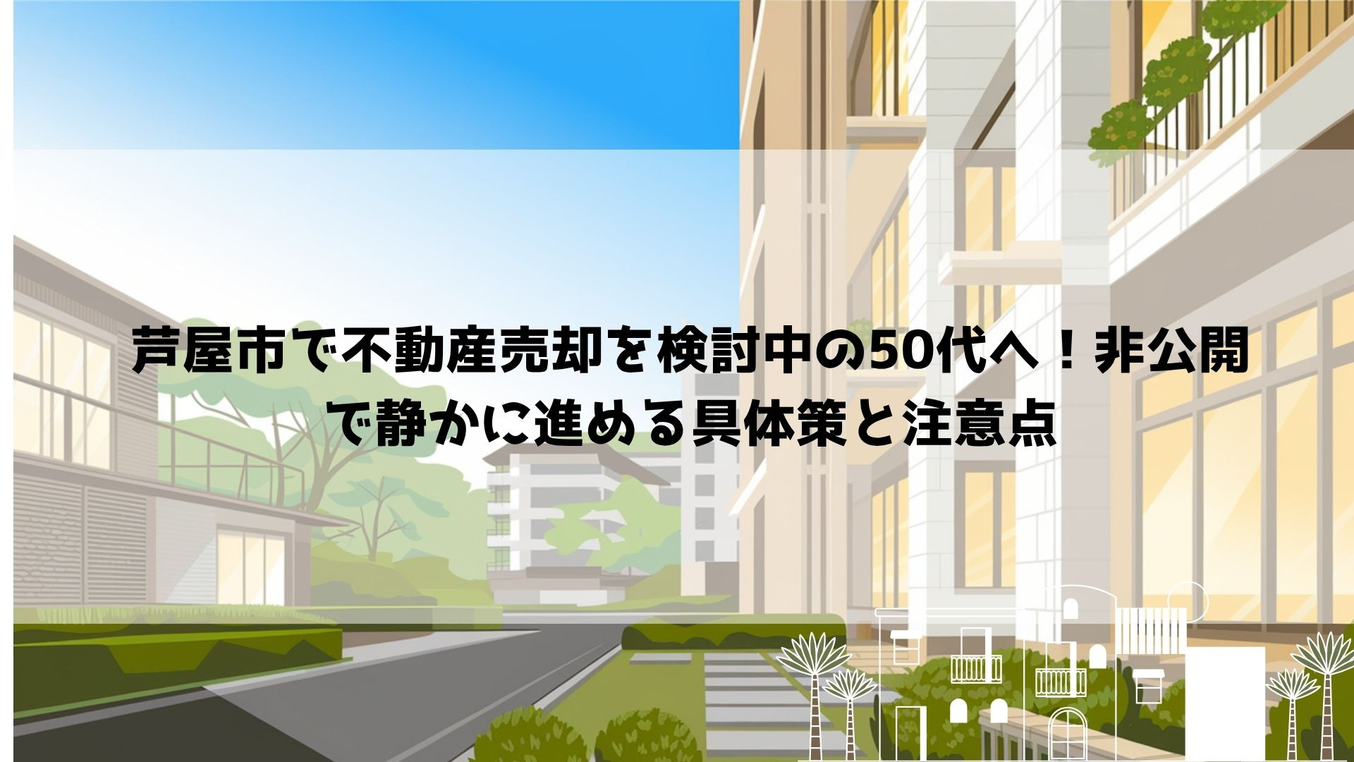 【2026年最新】芦屋市で不動産売却を検討中の50代へ！非公...の画像