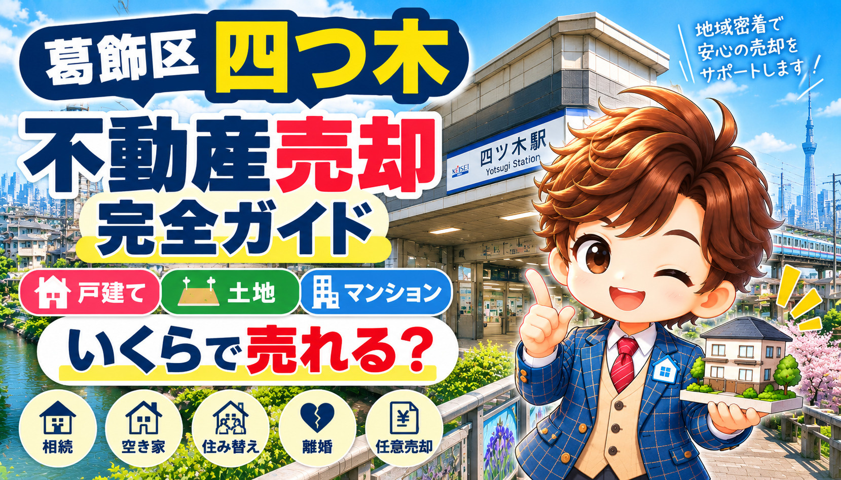 葛飾区四つ木で不動産を売却するなら？相場・査定・売却時の注意...の画像