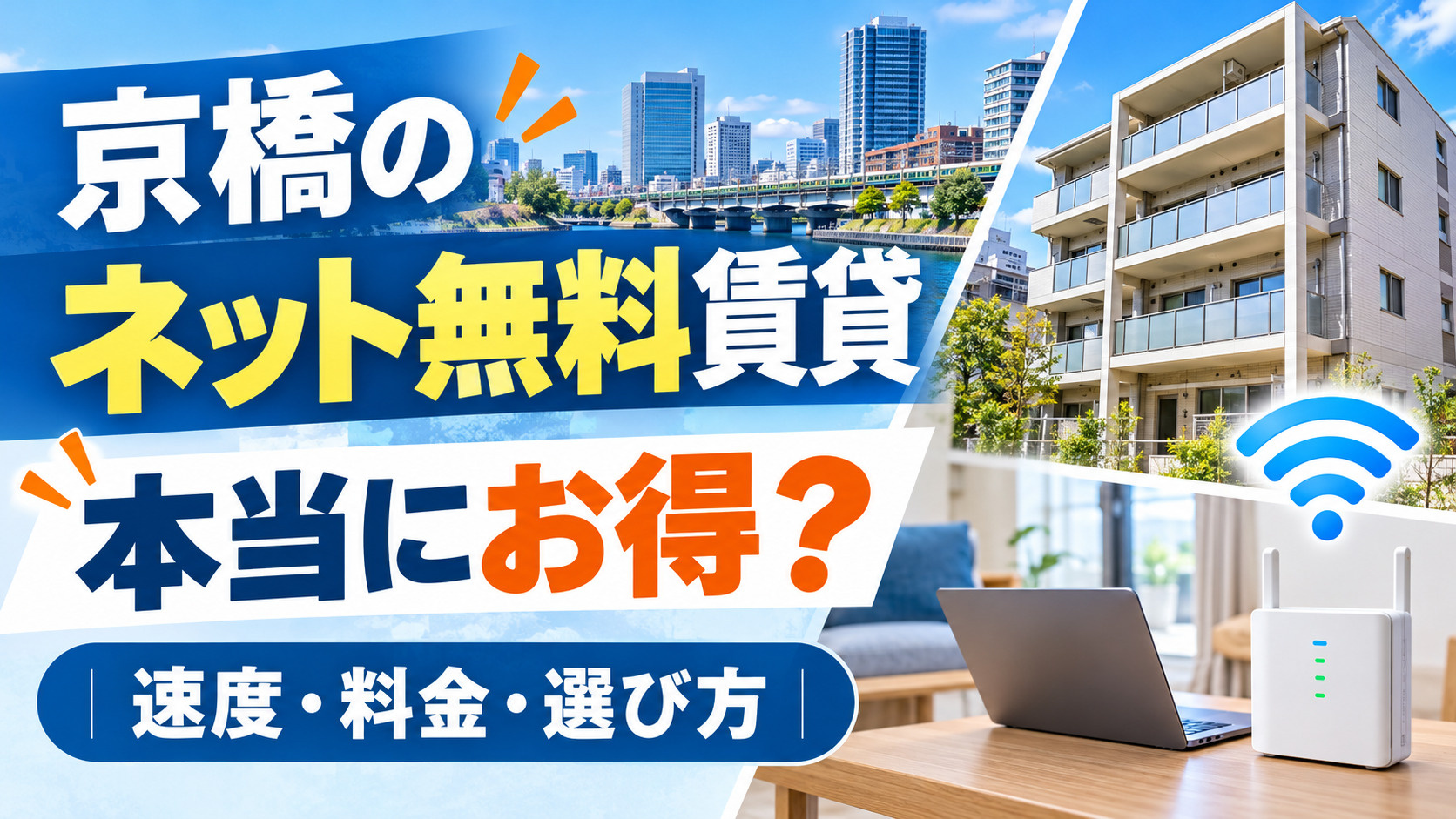 【2026年版】京橋でネット無料の賃貸は本当にお得？速度・料...の画像