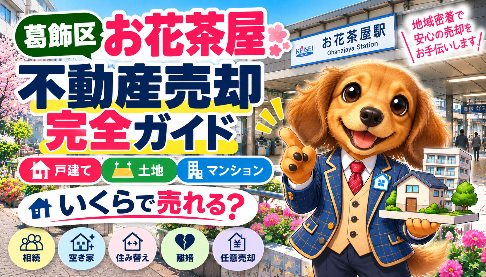 葛飾区お花茶屋で不動産を売却するなら？相場・査定・古い家の売...の画像
