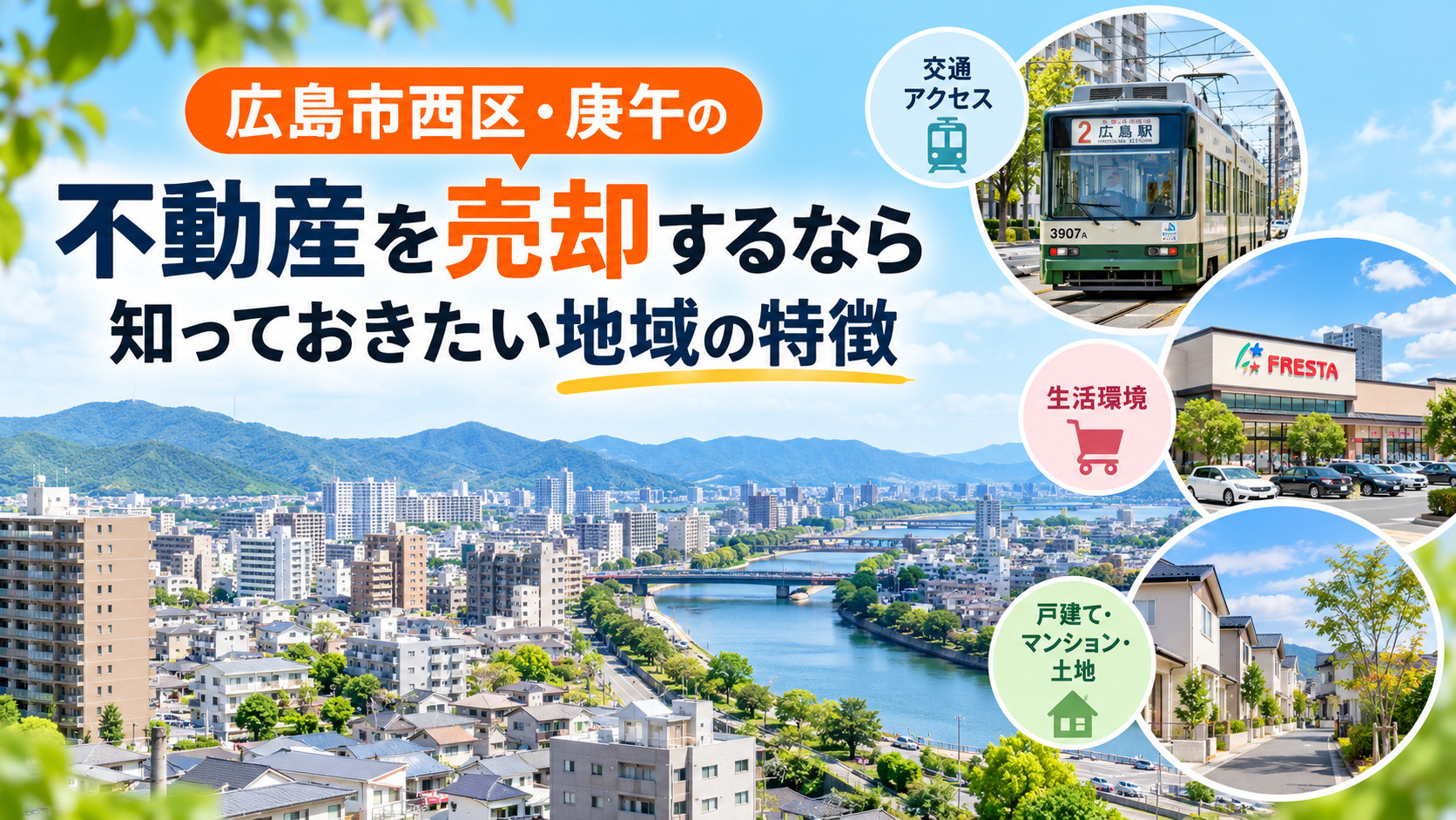 広島市西区・庚午の不動産を売却するなら知っておきたい地域の特...の画像