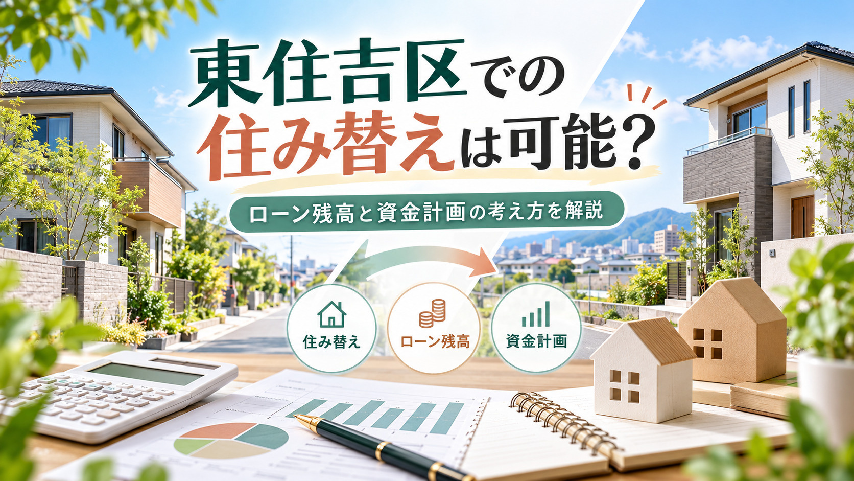 東住吉区での住み替えは可能？ローン残高と資金計画の考え方を解...の画像