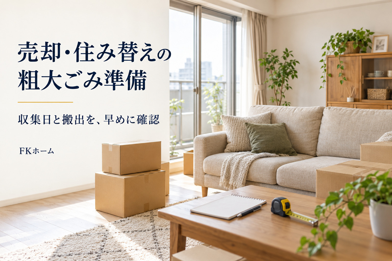 売却・住み替えの粗大ごみ、いつ申し込む？川崎・横浜で引渡し前...の画像