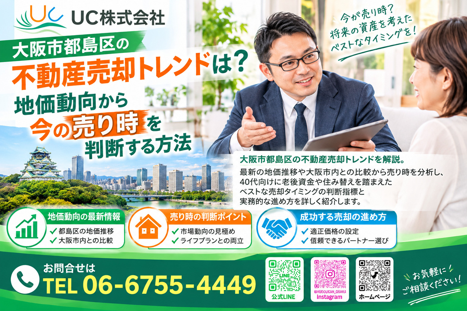大阪市都島区の不動産売却トレンドは？地価動向から今の売り時を...の画像