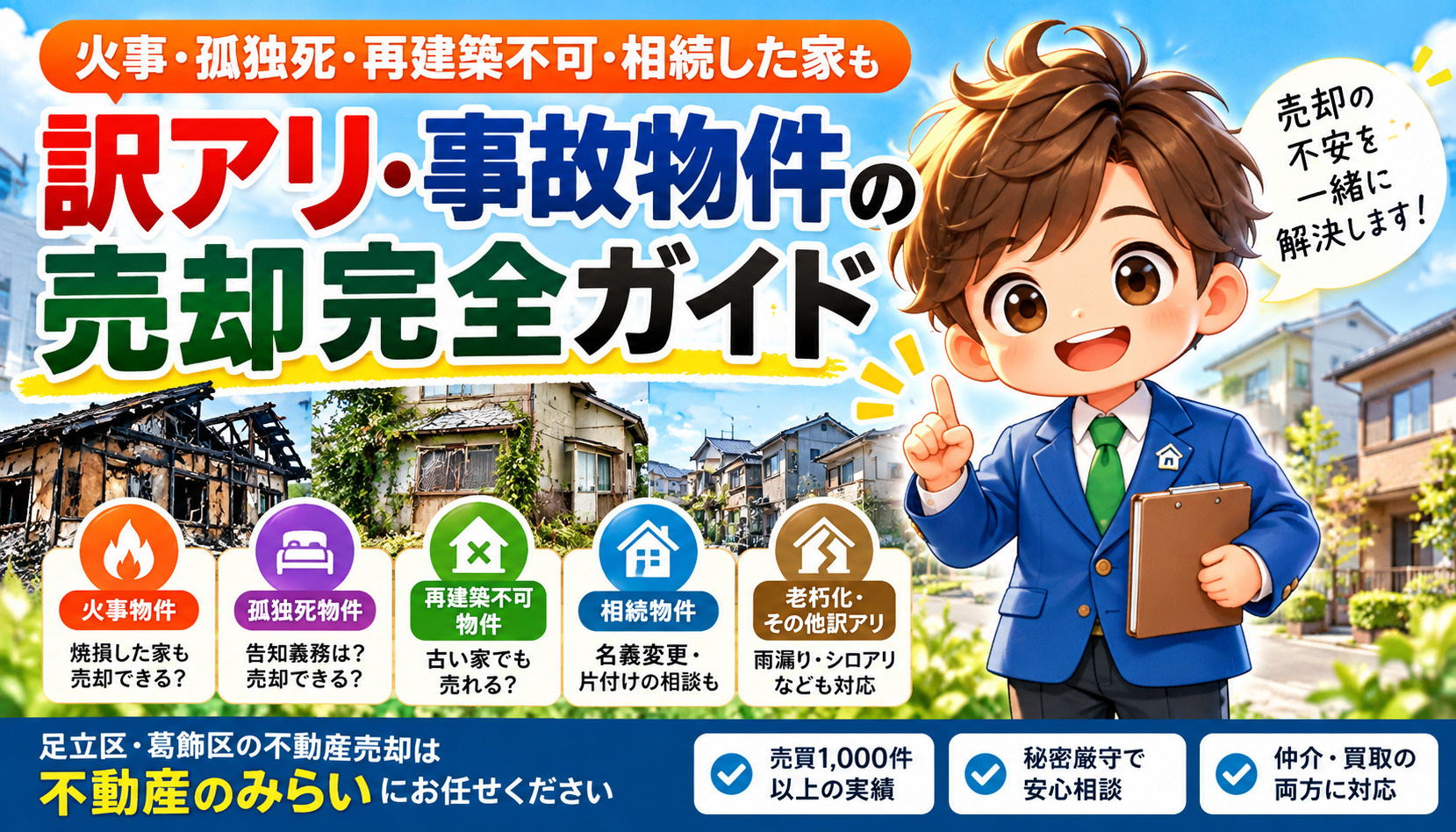 訳アリ・事故物件の売却完全ガイド｜火事・孤独死・再建築不可・...の画像