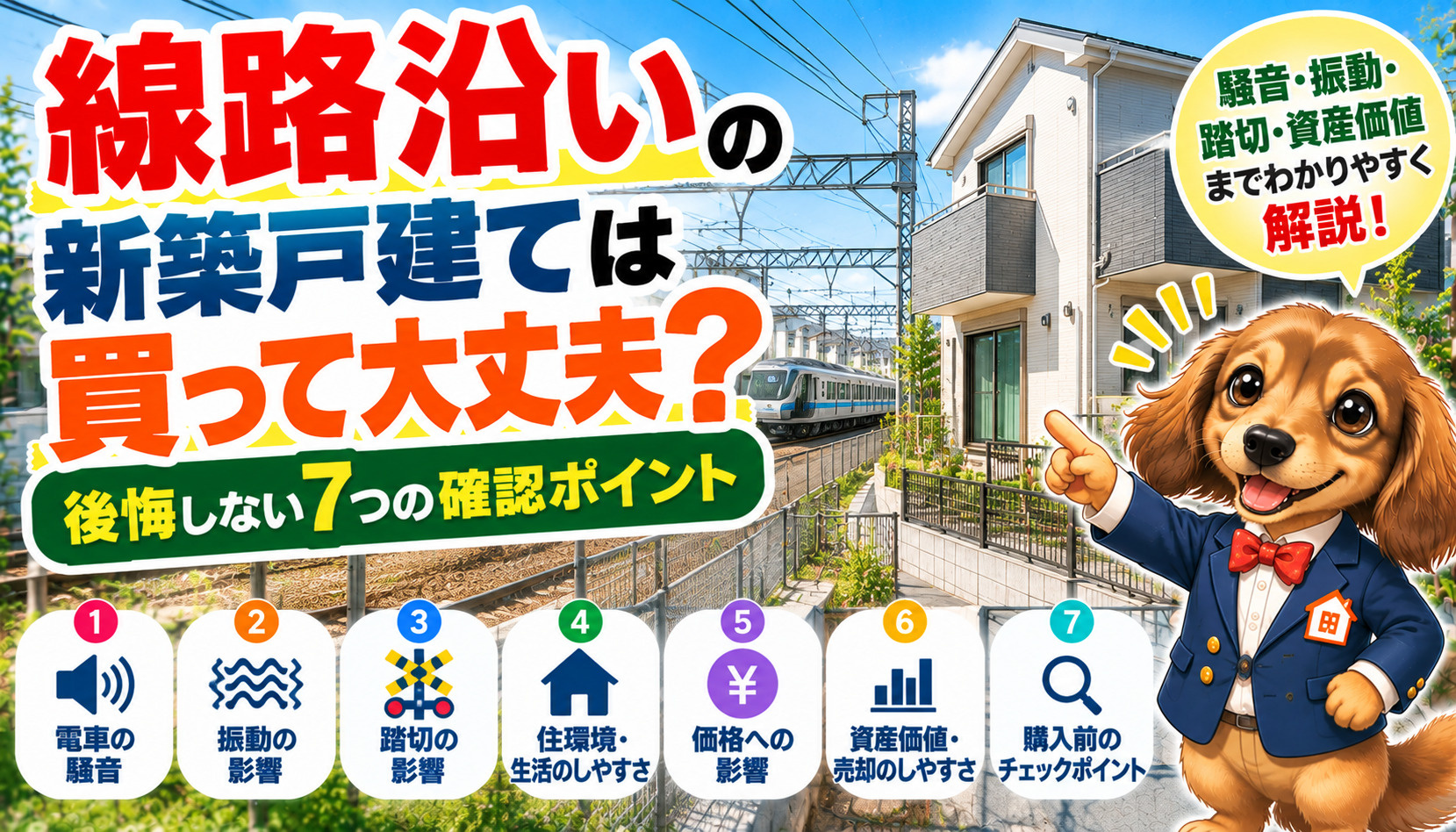 線路沿いの新築戸建ては買って大丈夫？後悔しないための購入判断...の画像