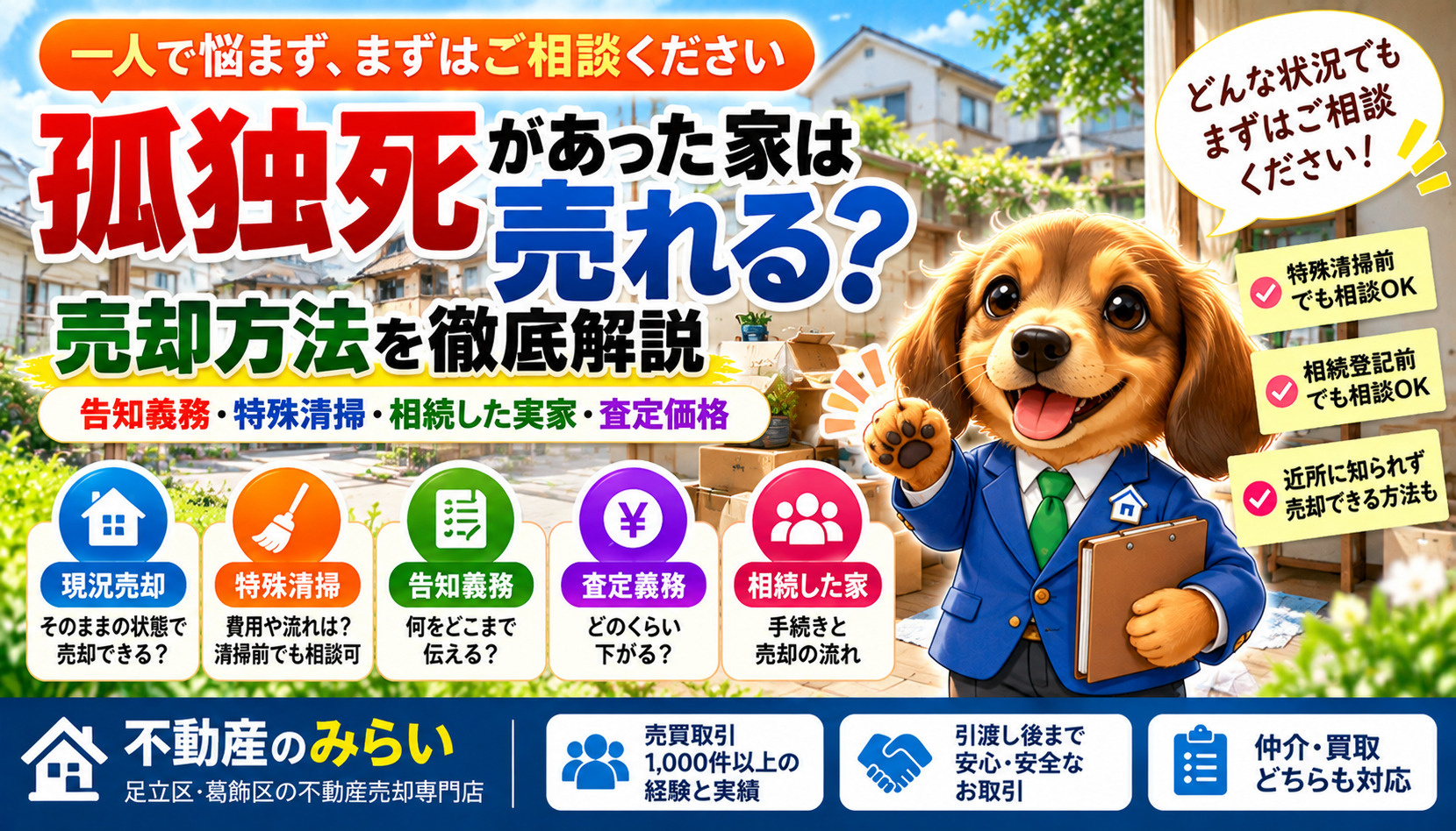 孤独死があった家は売却できる？告知義務・特殊清掃・相場・相続...の画像