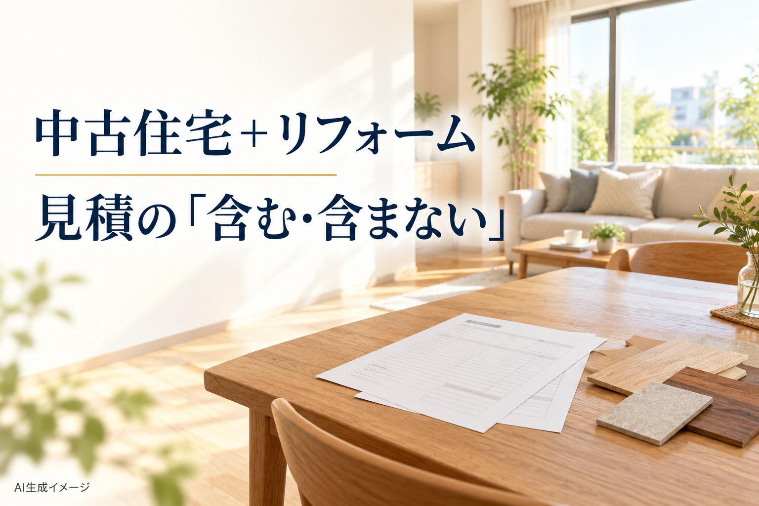 中古住宅＋リフォームの予算、見積の「含む・含まない」を確認し...の画像