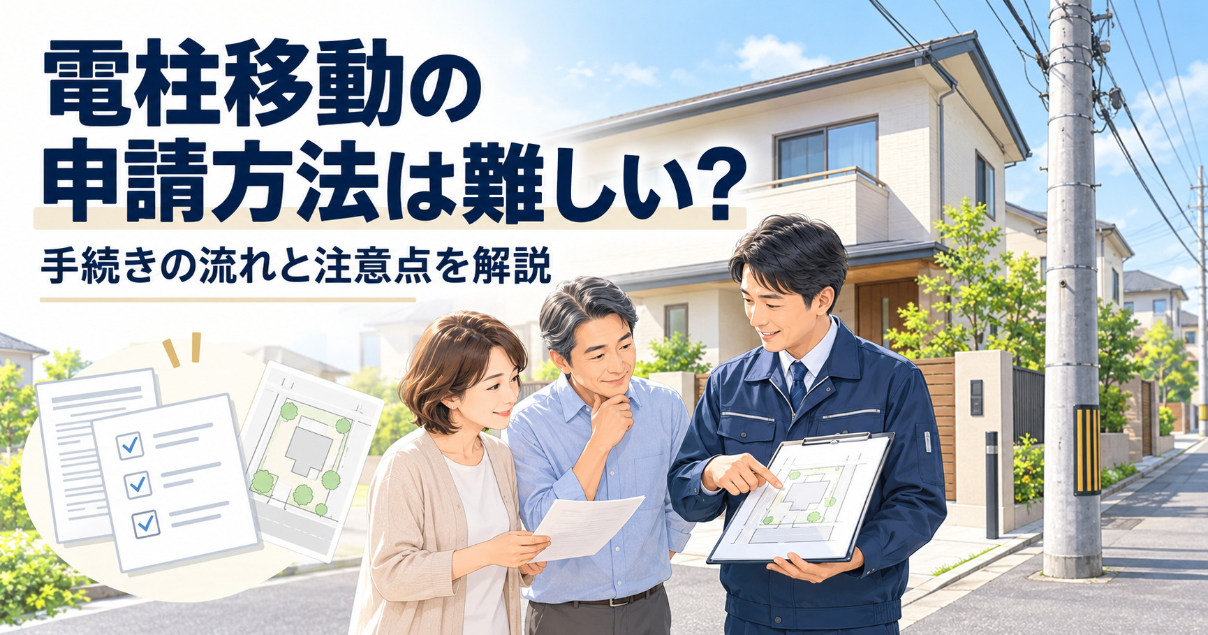 電柱移動の申請方法は難しい？手続きの流れと注意点を詳しく解説...の画像