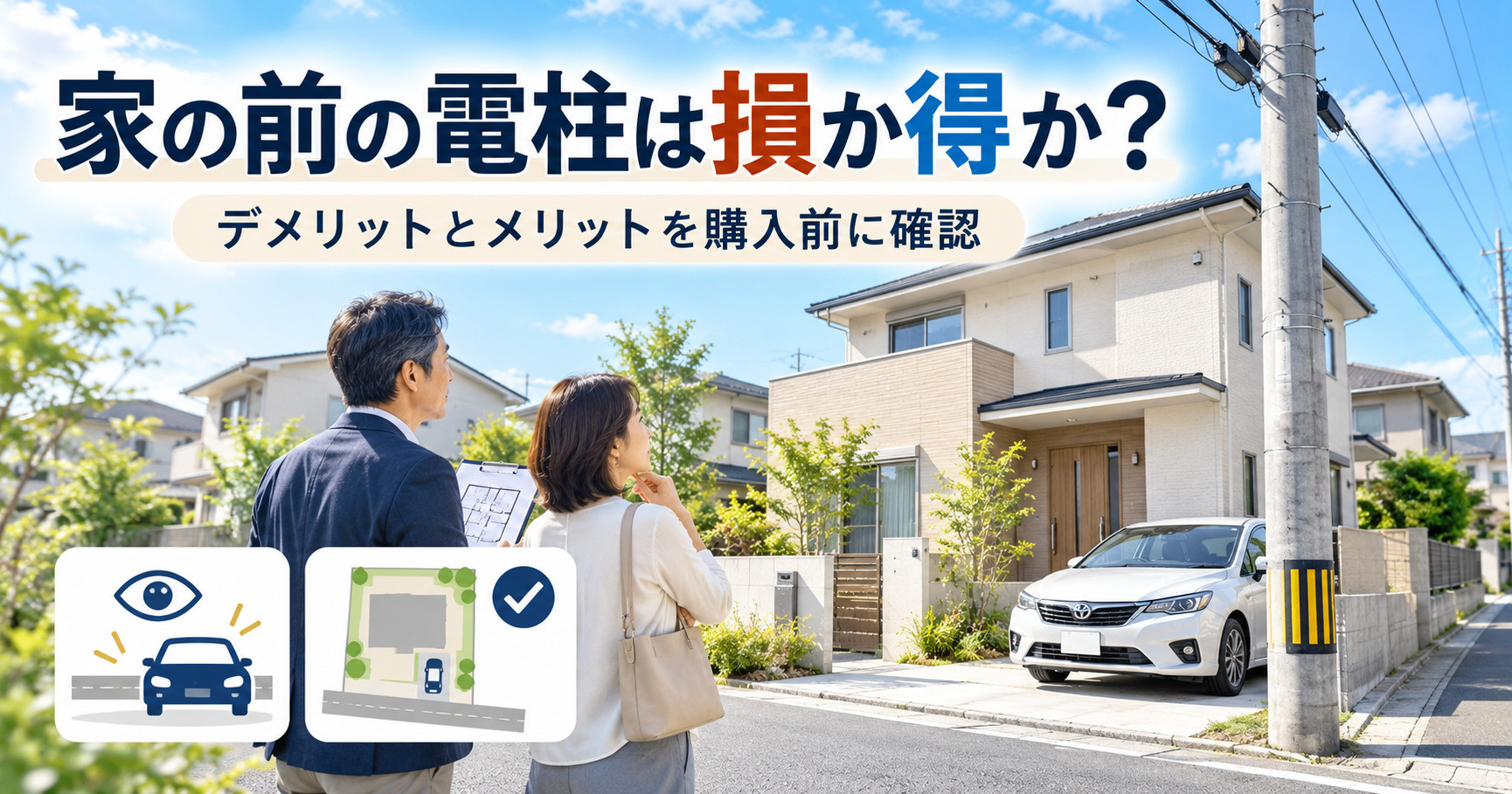 家の前の電柱は損か得か？デメリットとメリットを購入前に確認の画像