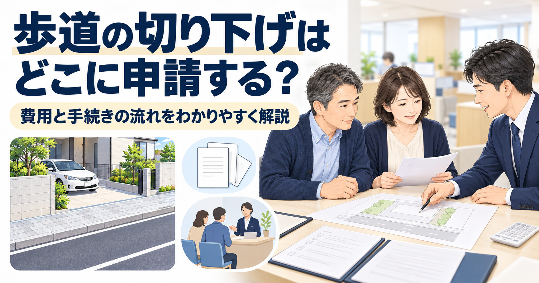 歩道の切り下げはどこに申請する？費用や流れをわかりやすく解説...の画像