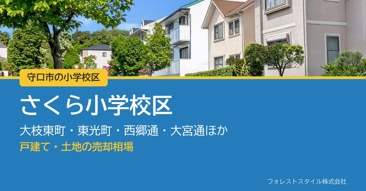 【守口市 さくら小学校区】古い戸建ても値段が残る9町の、戸建...の画像