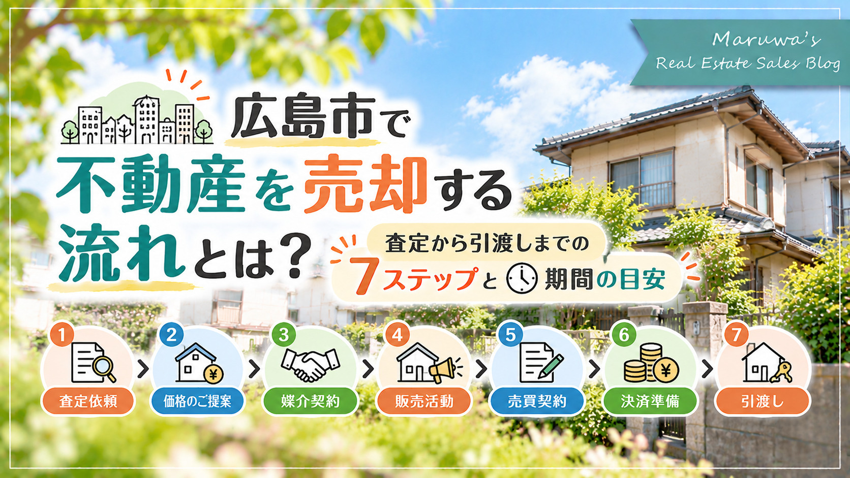 広島市で不動産を売却する流れとは？査定から引渡しまでの7ステ...の画像