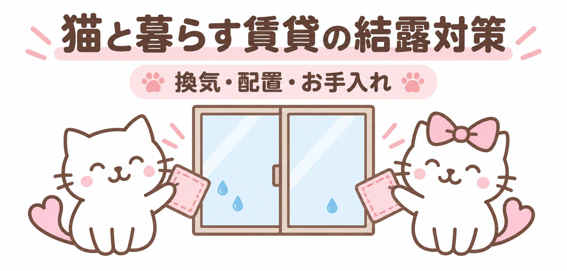 猫と暮らす賃貸の結露対策｜換気・家具配置・窓のお手入れ5つの...の画像