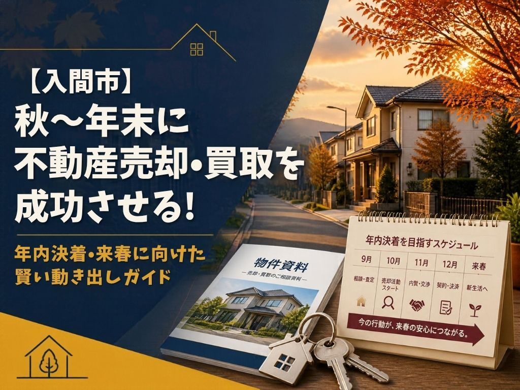 【入間市】秋〜年末に不動産売却・買取を成功させる！年内決着・...の画像