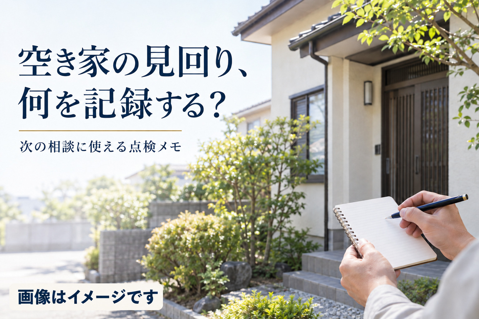 売却予定の空き家、見回りで何を記録する？次の相談に使える点検...の画像