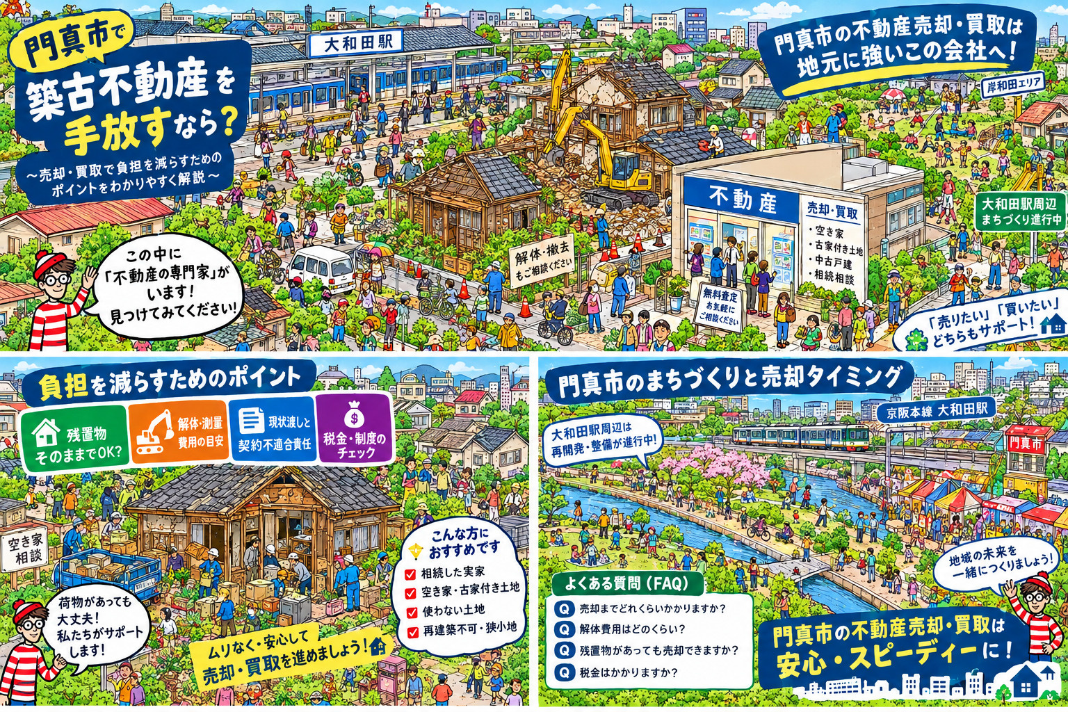 門真市大和田や岸和田の築古に悩む方へ？不動産売却を負担無く買...の画像