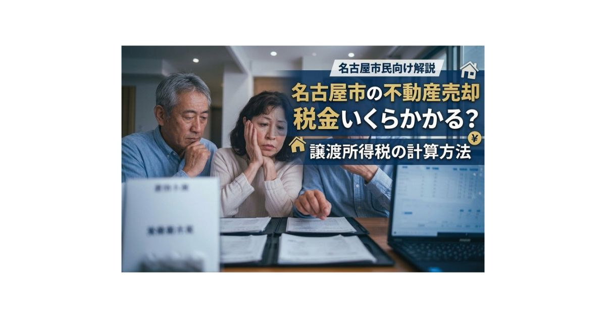 名古屋市の不動産売却は税金が重要？譲渡所得税の計算方法を名古...の画像