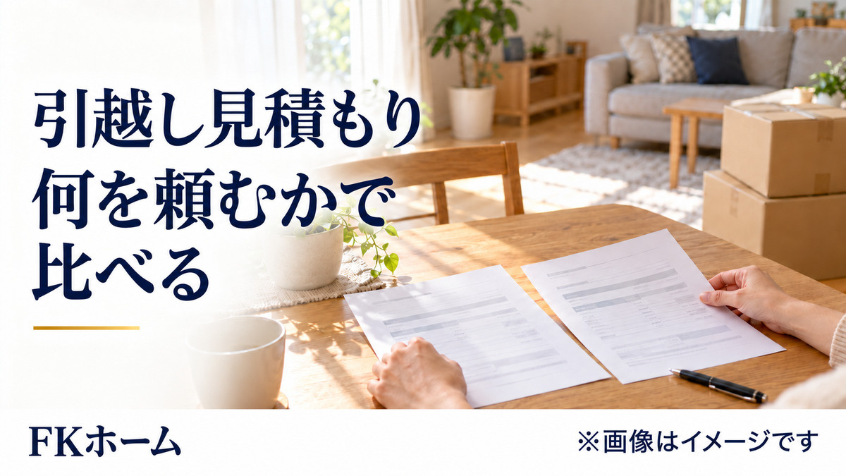 住み替えの引越し見積もり、総額以外に何を見る？作業範囲と追加...の画像