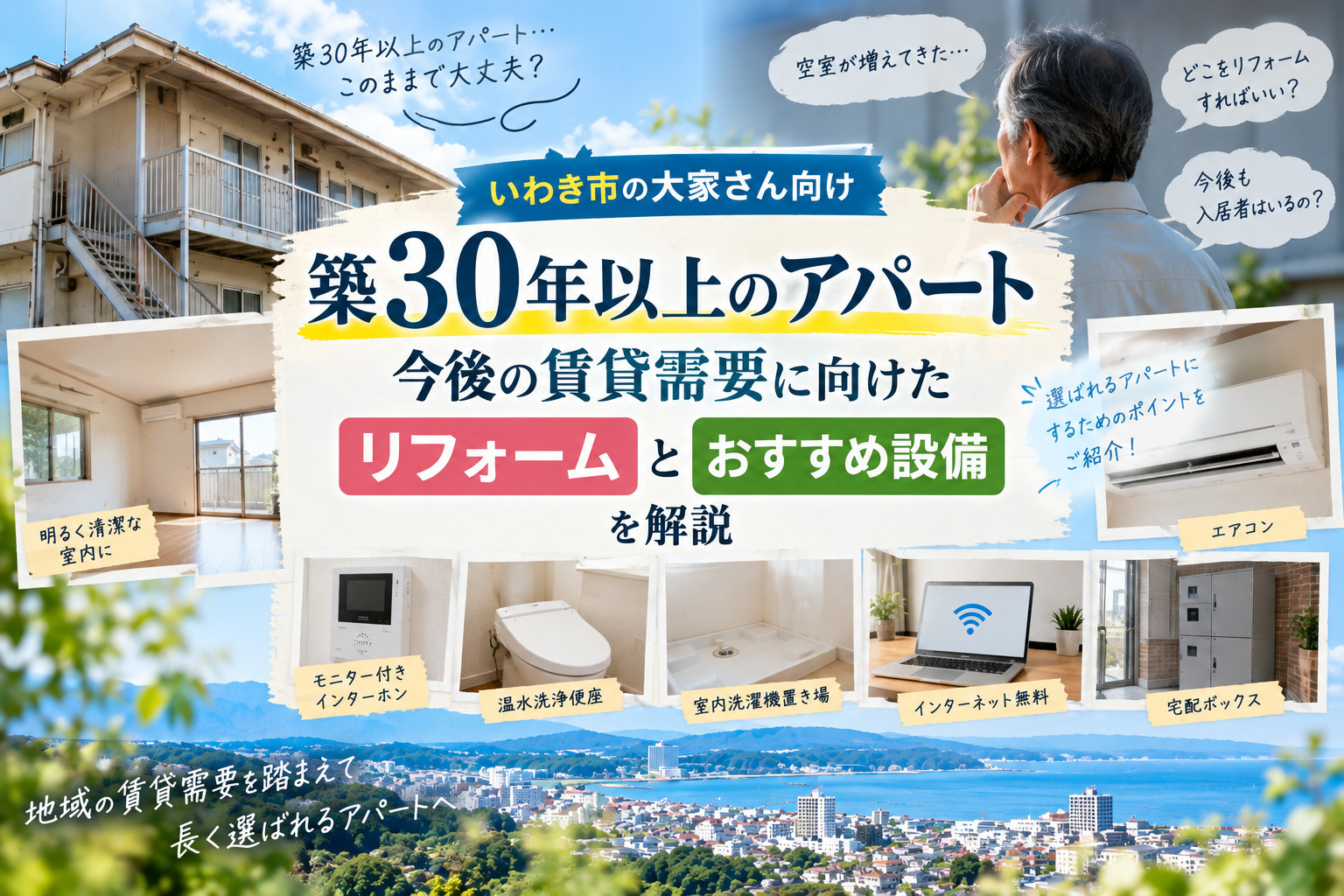 築30年以上のアパート空室対策　いわき市でおすすめのリフォー...の画像