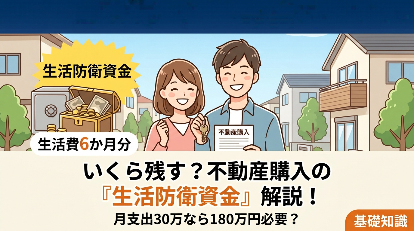 不動産購入で後悔しない！手元に残すべき「生活防衛資金」と「将...の画像