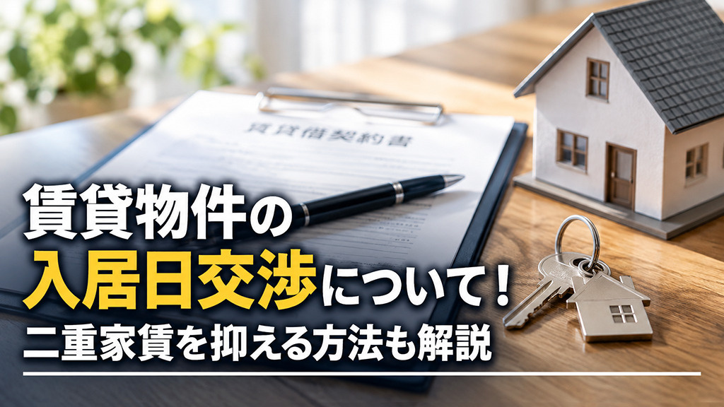 賃貸物件の入居日交渉について！二重家賃を抑える方法も解説の画像