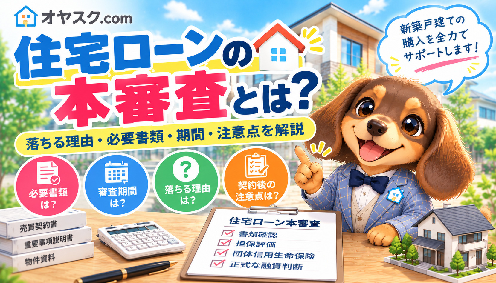住宅ローンの本審査とは？事前審査との違いと新築戸建て購入で失...の画像
