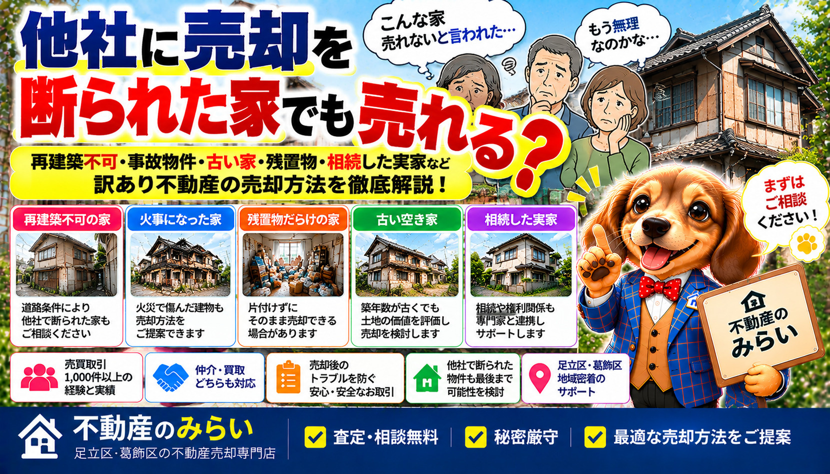 他社に売却を断られた家は売れる？足立区・葛飾区で訳あり不動産...の画像