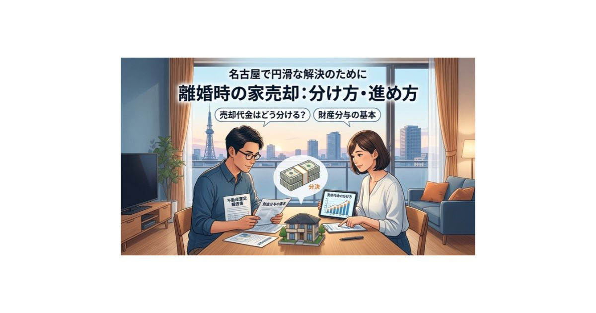 名古屋市で離婚時の自宅売却はどう進める？売却代金の分け方と財...の画像