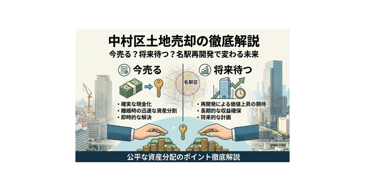中村区の土地売却は今か将来か？名駅再開発で変わる将来性を解説...の画像
