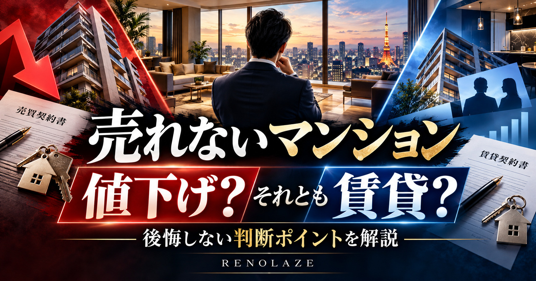 売れないマンションは値下げ？賃貸に切り替える？後悔しない判断...の画像