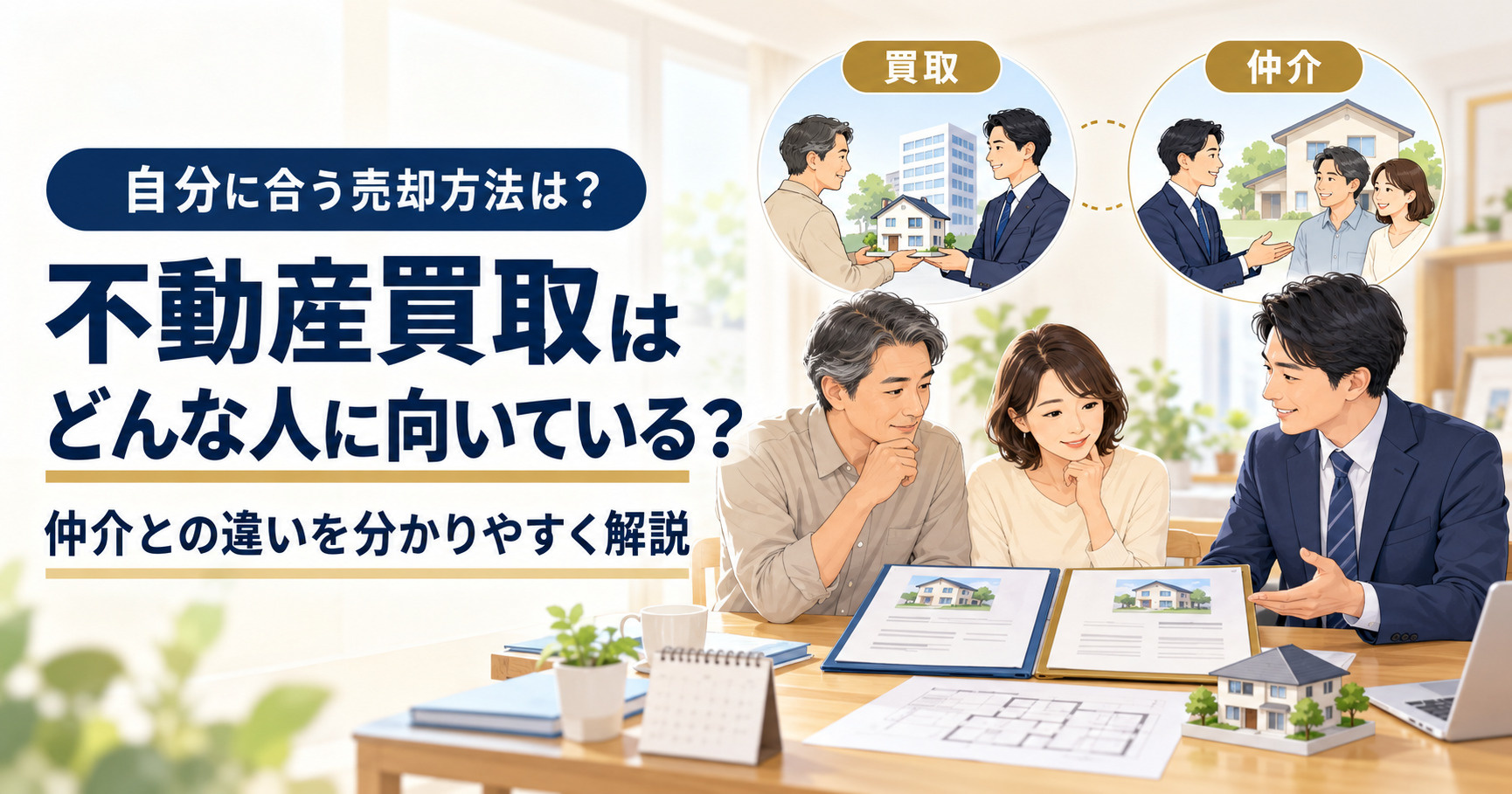 不動産の買取はどんな人に向いているケース？仲介が適し向かない...の画像