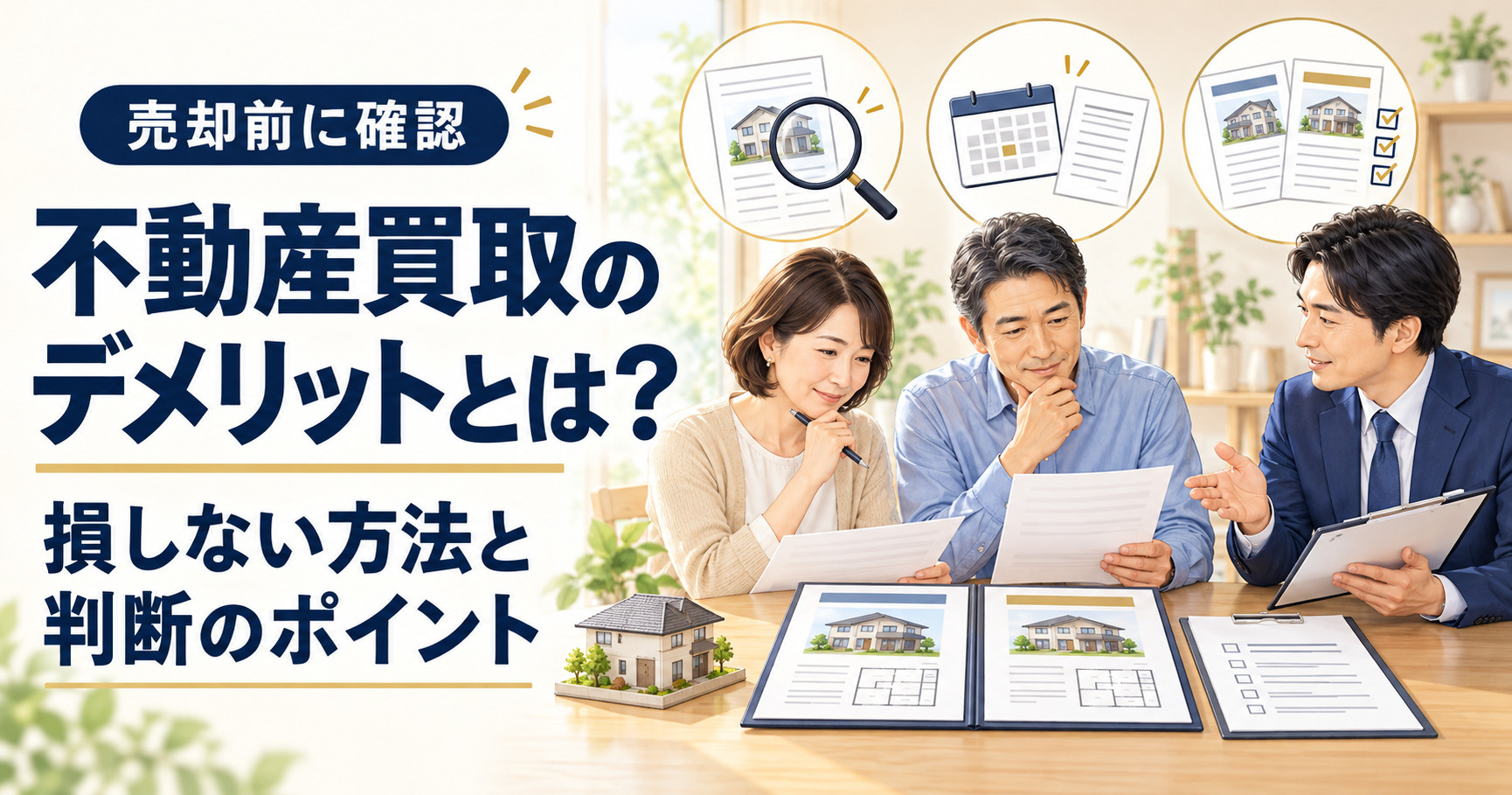 不動産買取のデメリットとは？損しない方法と判断のポイントの画像