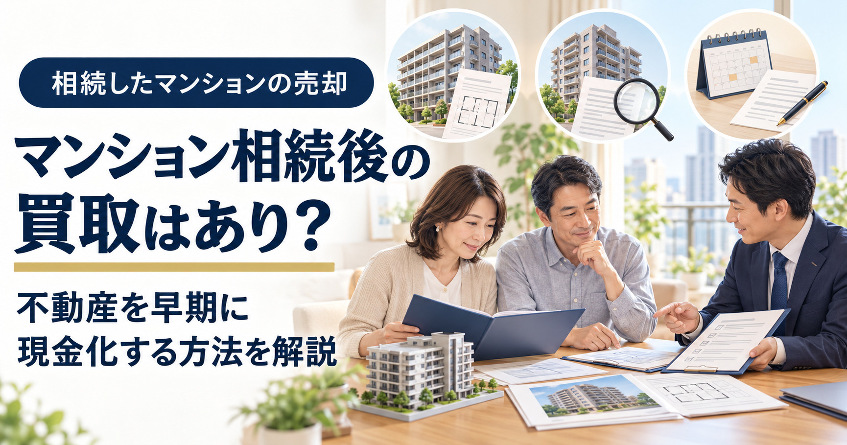 マンション相続後の買取はあり？不動産を早期に現金化する方法を...の画像