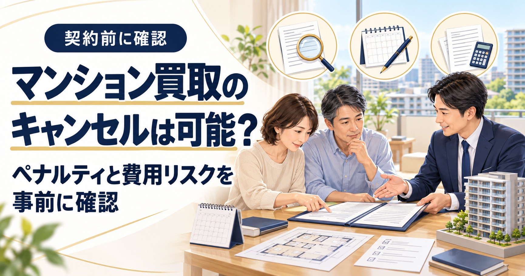 マンション買取のキャンセルは可能？ペナルティと費用リスクを事...の画像