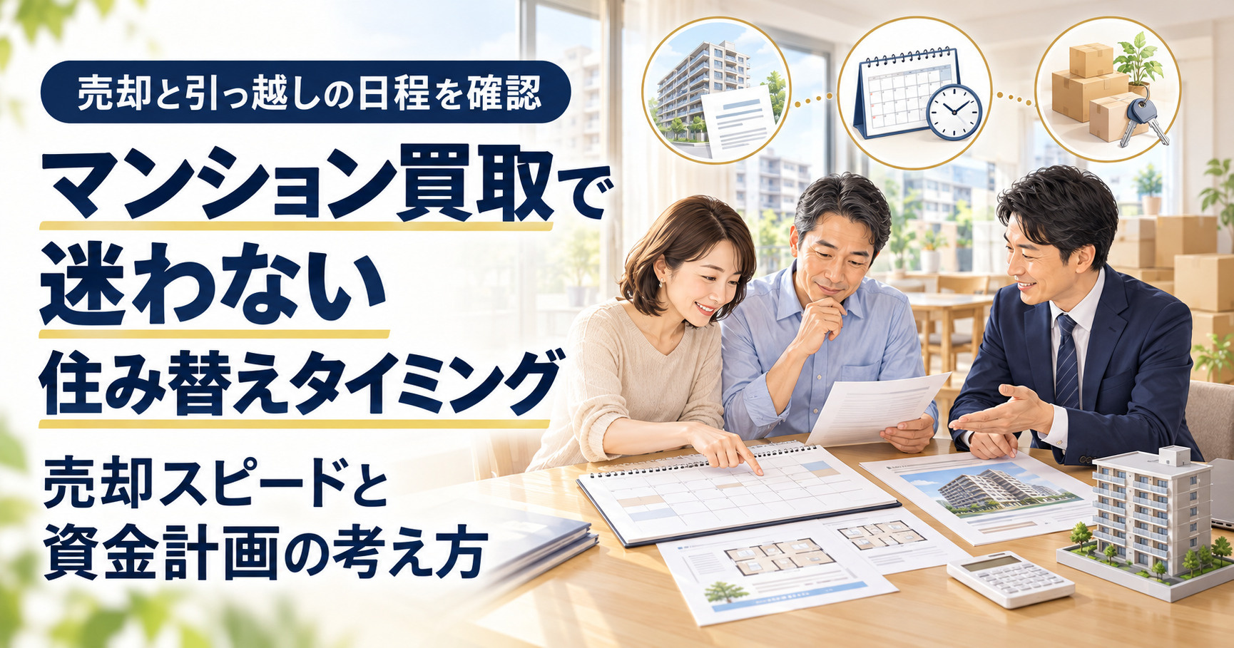 マンション買取で迷わない住み替えタイミング！売却スピードと資...の画像