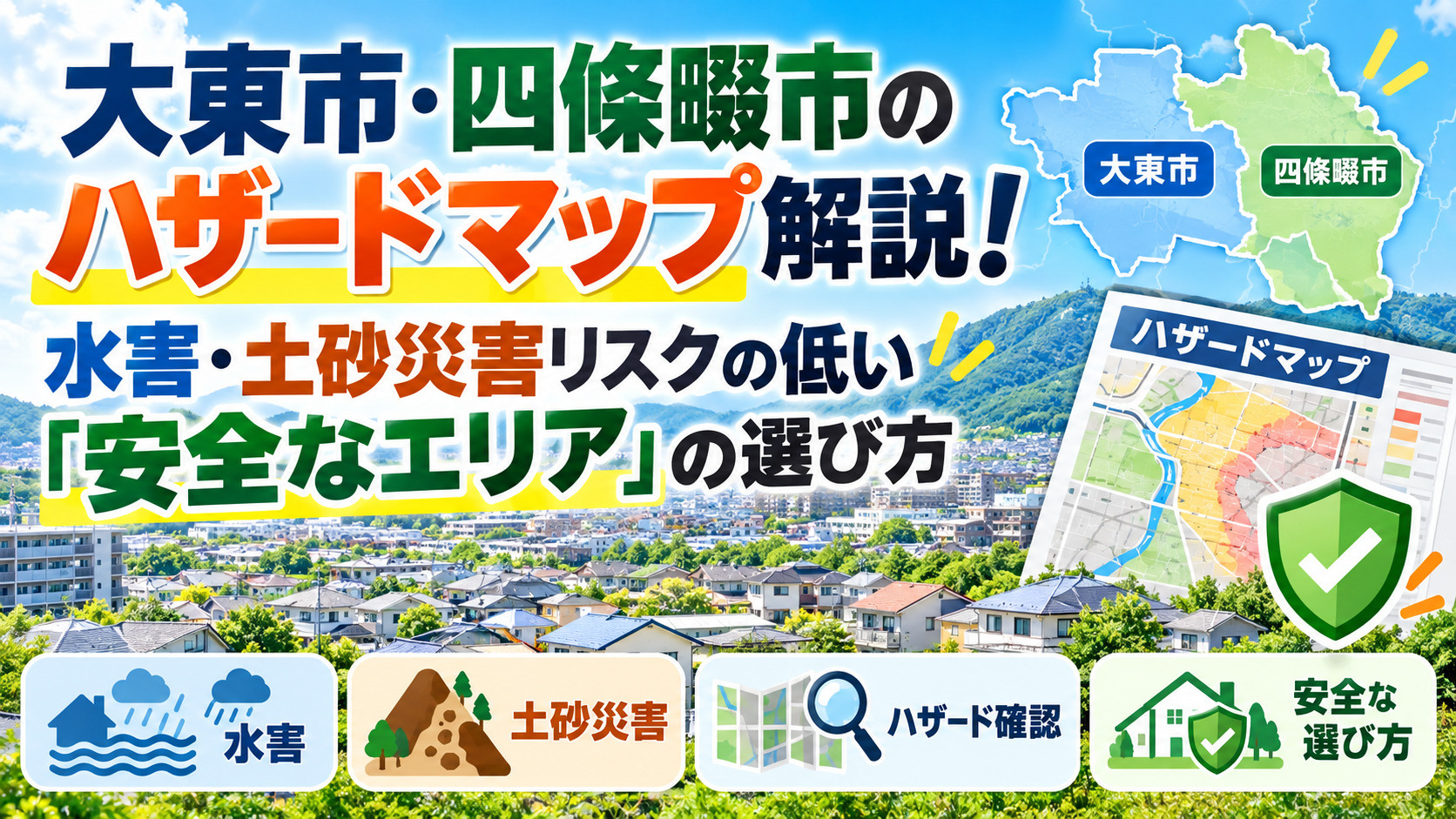 大東市・四條畷市のハザードマップ解説！水害・土砂災害リスクの...の画像