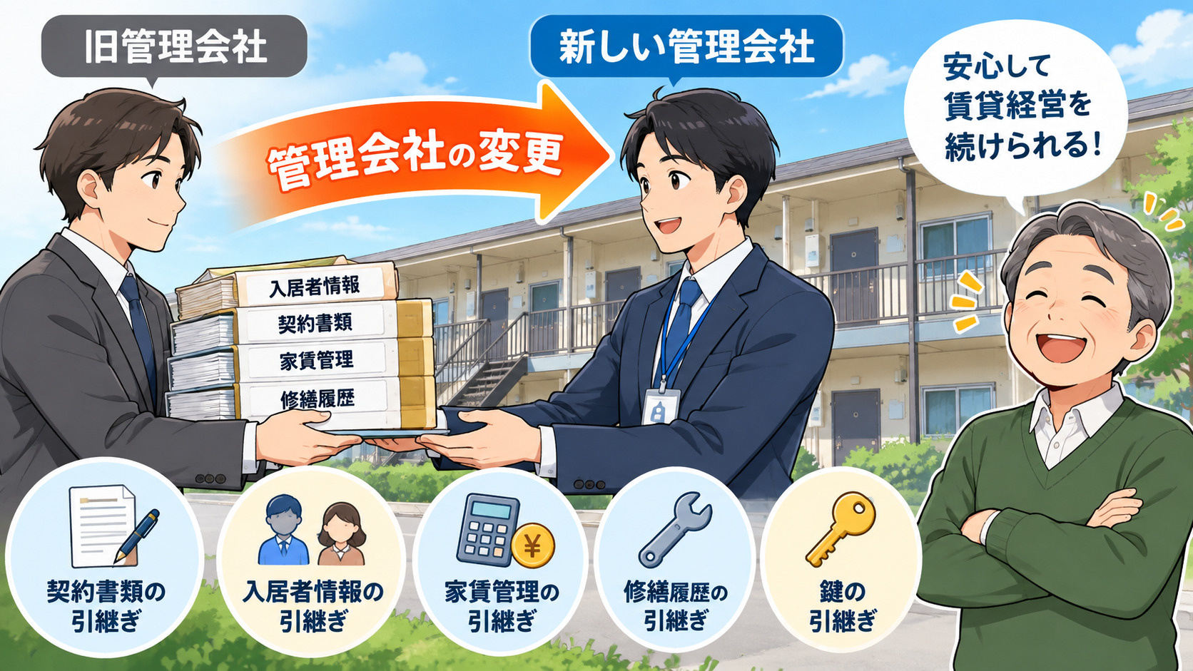アパートの管理会社を変更するには？手続き・費用・注意点を解説...の画像