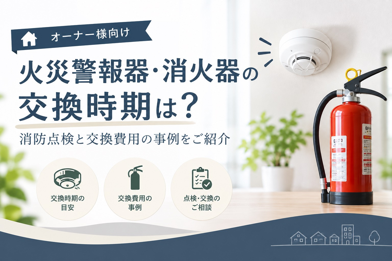 火災警報器・消火器はいつ交換する？交換時期と費用の目安の画像