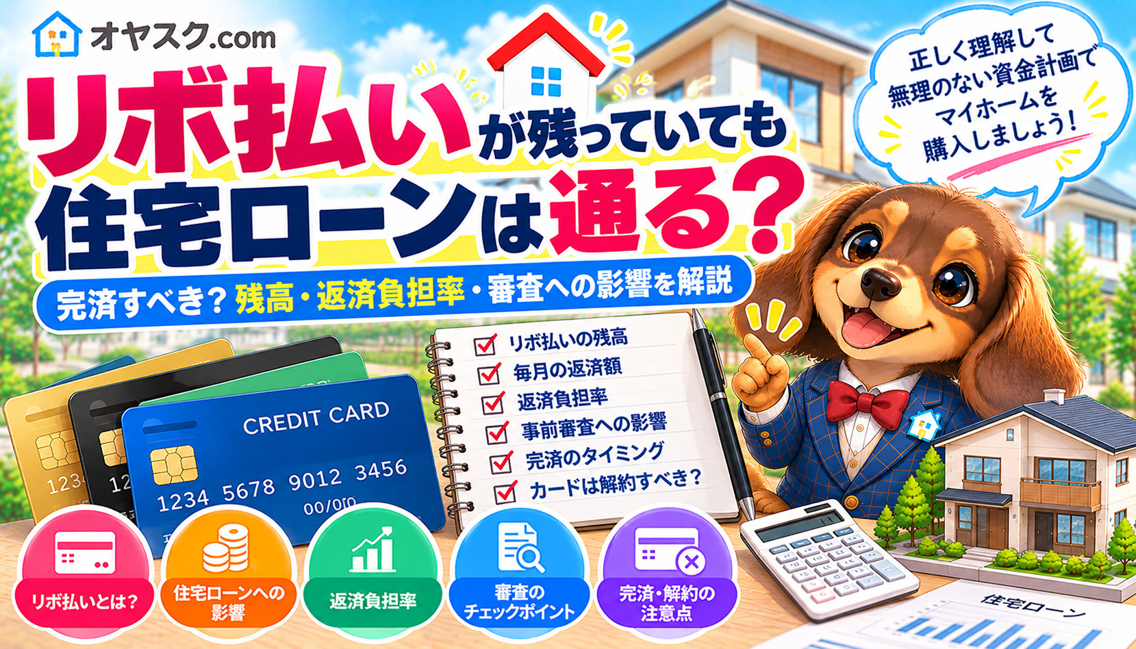 リボ払いが残っていても住宅ローンは通る？完済すべきか・審査へ...の画像