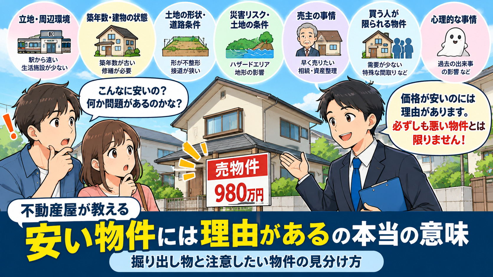 安い物件には理由がある？不動産屋が教える7つの理由と見分け方...の画像