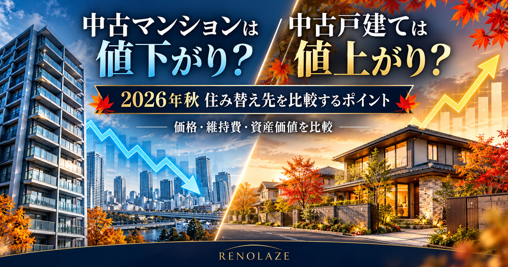 中古マンションと中古戸建て、今買うならどっち？2026年秋の...の画像